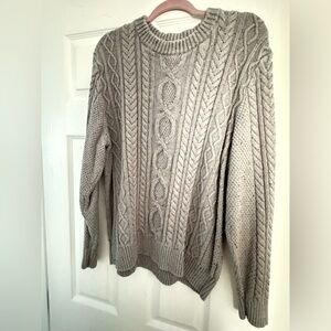 L.L. Bean Men’s Heritage Fisherman Crewneck Sweater (XXL, Gray Pebble)